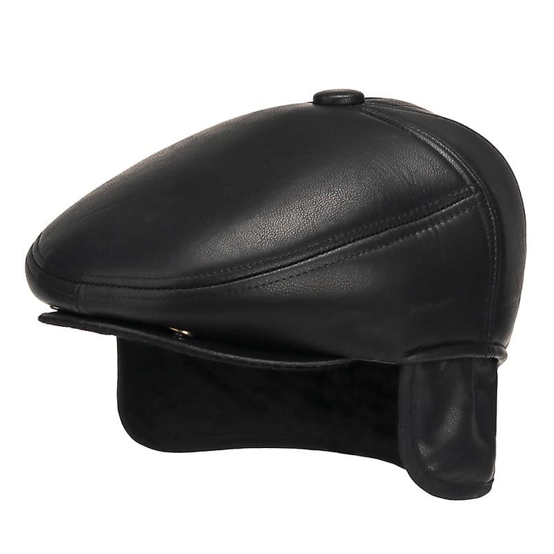 Mũ Da Nam Giữ Ấm Mùa Đông 3in1 – Mũ Lưỡi Trai & Mũ Nồi Có Bịt Tai Cao Cấp