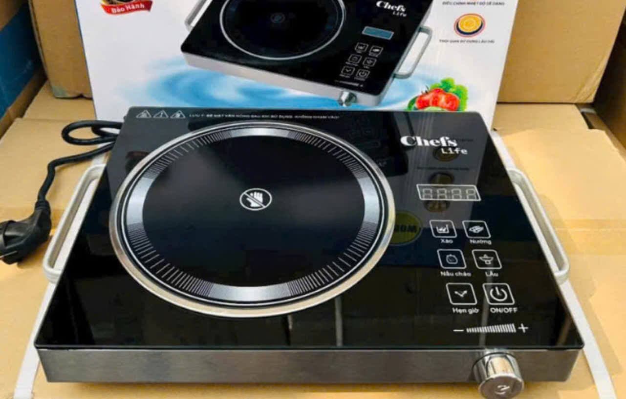 Bếp Hồng Ngoại Cảm Ứng Chefs-Lite 3500W – Mặt Kính Cường Lực, Không Kén Nồi, Có Hẹn Giờ